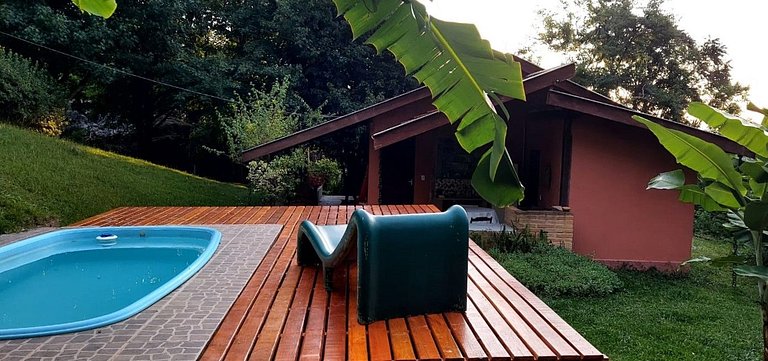 Cabana Catuaí - banheira hidromassagem e piscina