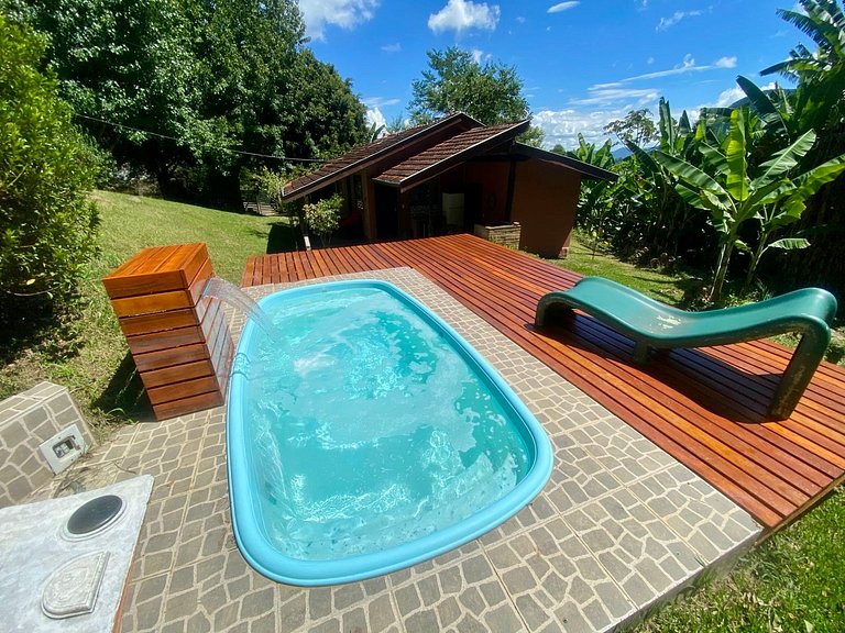 Cabana Catuaí - banheira hidromassagem e piscina