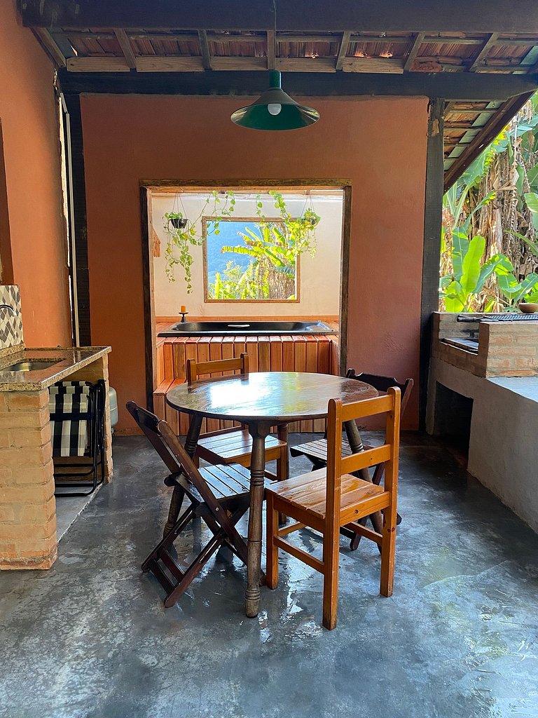 Cabana Catuaí - banheira hidromassagem e piscina