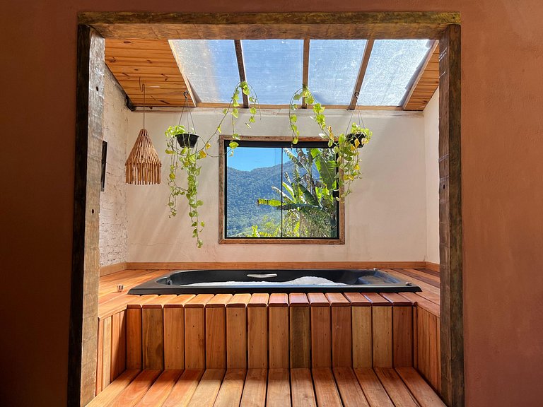 Cabana Catuaí - banheira hidromassagem e piscina